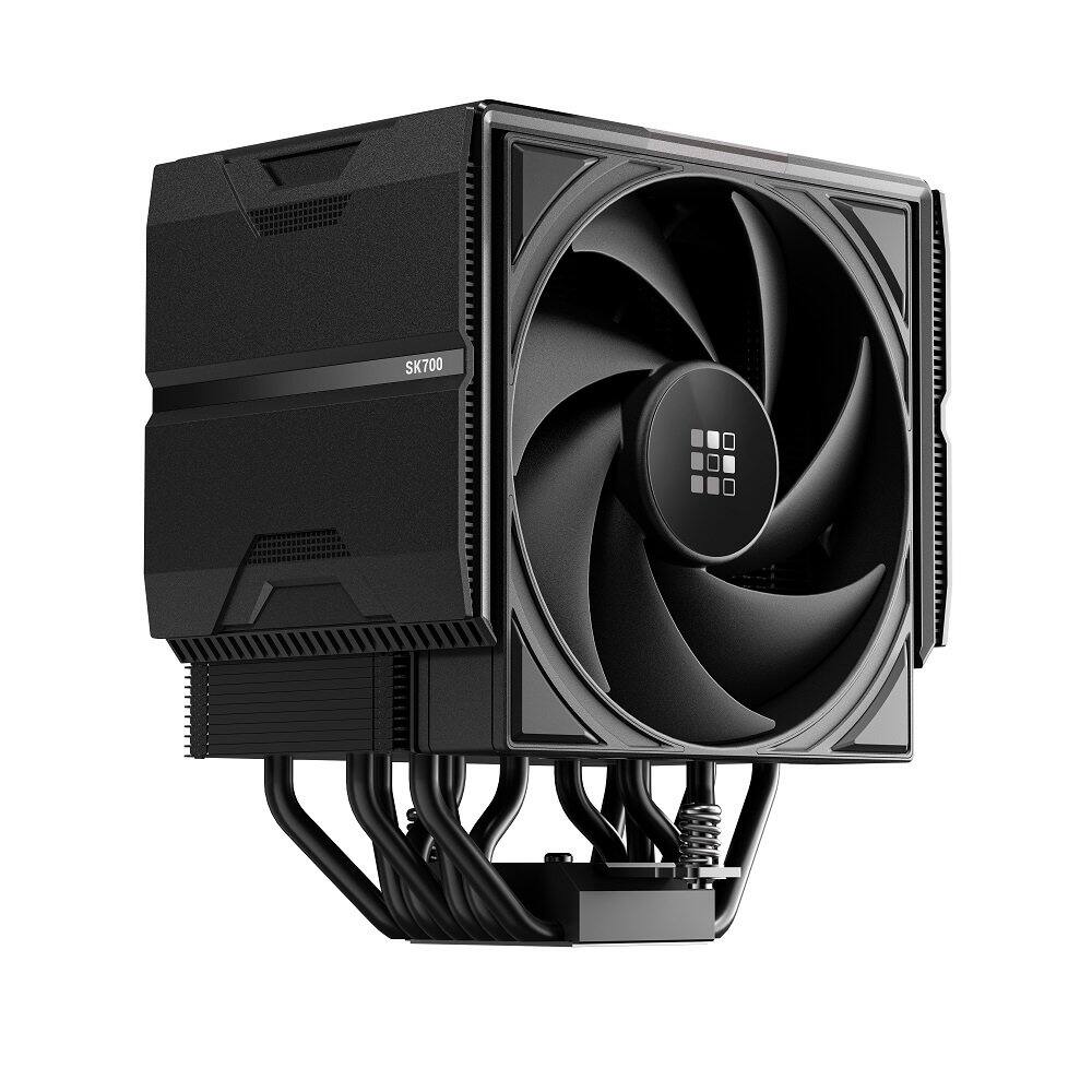 Angle. Sudokoo - SK700 AM5-Designated Air Cooler, Single Tower Design, High Performance M-Winding Tech Fan, 7 Copper Heat Pipes - Black.