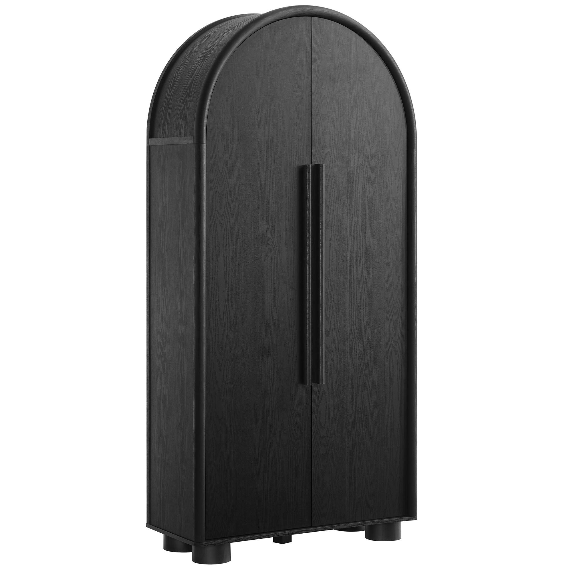 Angle. Modway - Bellamy Tall Arched Storage Cabinet by Modway - Black.