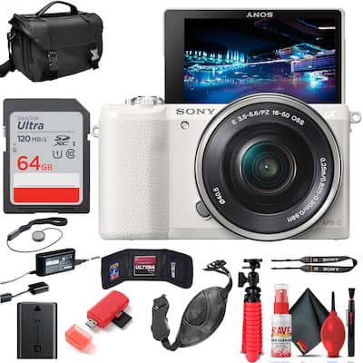 Sony Alpha a5100 Mirrorless Camera (White) w 16 50mm Lens + 64GB Sony Alpha a5100 Mirrorless Camera (White) w 16 50mm Lens + 64GB