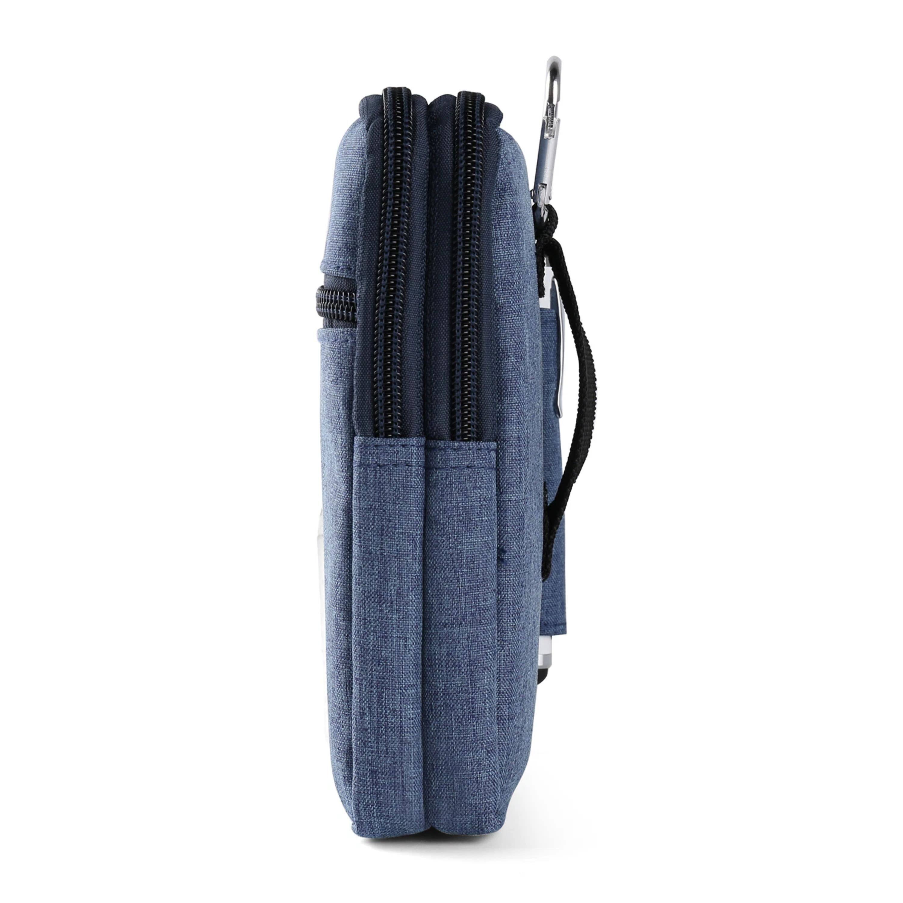 Left. Kitcheniva - Universal Cell Phone Pouch Wallet Belt Clip Holster Case Blue - Blue.