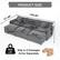 PRODUCT SIZE
57.48" 22.04" 109.45" 29.92" 15.75" 106.29" 23.62" 35.43" 33.46"
800 LBS
Ship in 6 Packages
Arrive Separately