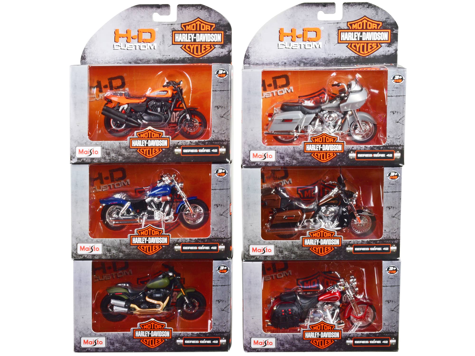 Harley-Davidson Motorcycles 6 piece Set Series 42 1/18 Diecast Motorcycle Models by Maisto price history on PriceWatchPro