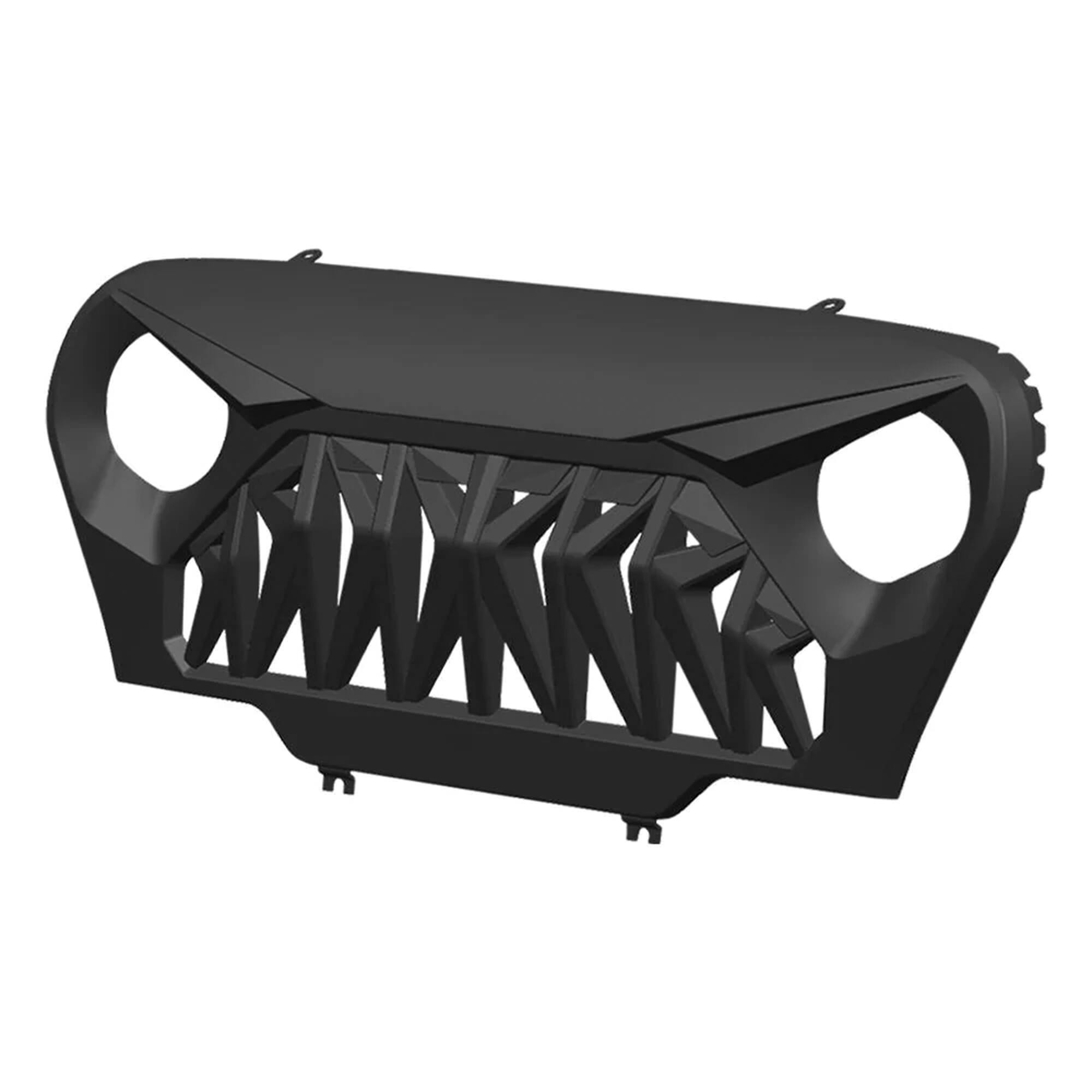 Alt View 1. AMERICAN MODIFIED - AMERICAN MODIFIED Shark Grille Compatible w/ 1997-2006 Jeep Wrangler TL or LJ - Matte Black.
