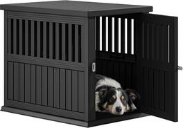 Decksplore - Plastic Dog Crate, Furniture-Style Nightstand & Side Table, Waterproof Indoor Kennel for Small to Medium Dogs