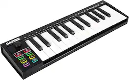 GARVEE - 25-Key MIDI Keyboard Controller with 8 Drum Pads, OLED Display, DAW Integration, Beat-Making & Music Production Tool