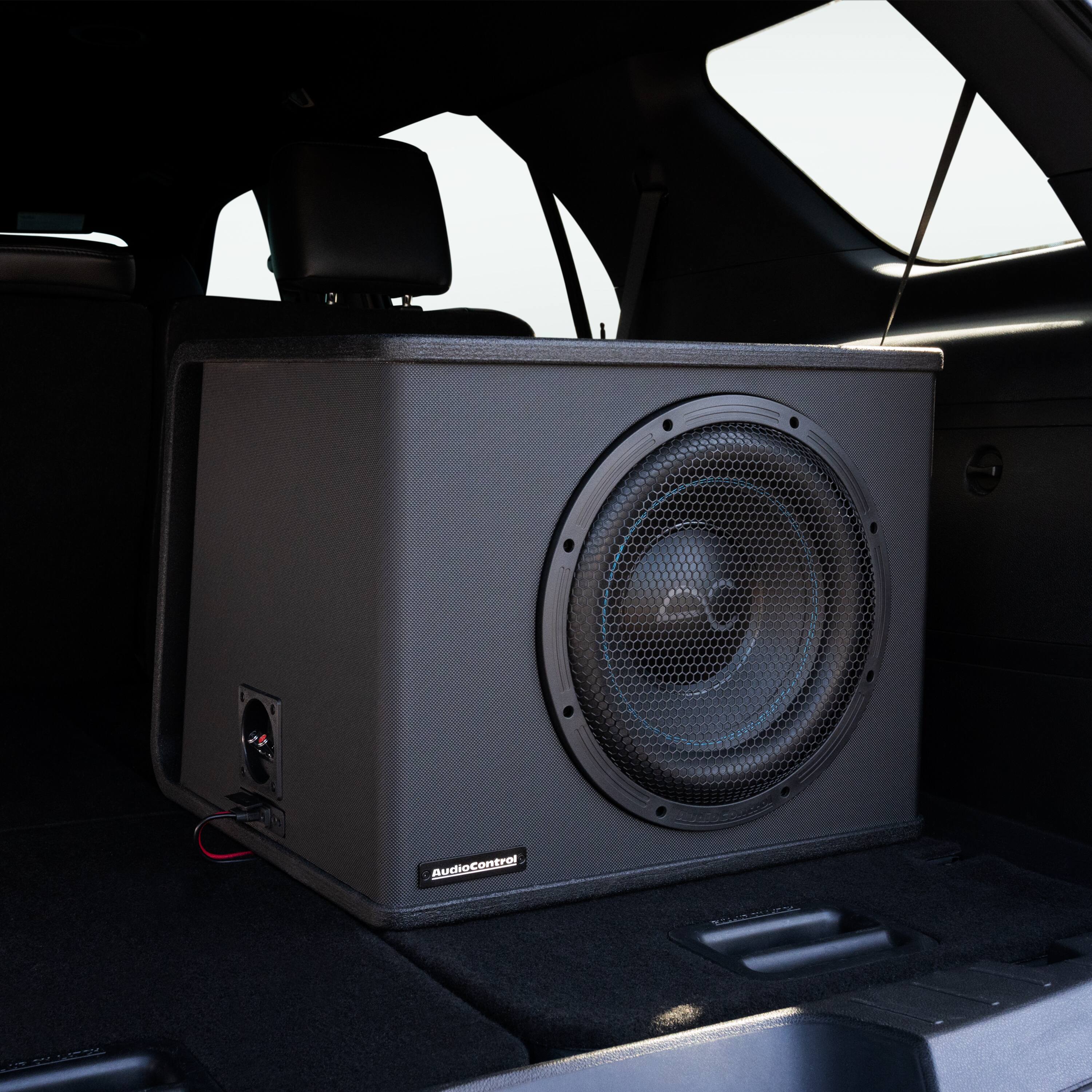 Alt View 22. AudioControl - Spike Series 12” Single-Voice-Coil 2-Ohm Loaded Vented Subwoofer Enclosure - Black.