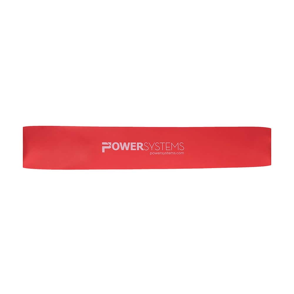 Power Systems - 12" Versa Loop Resistance Band - Medium (9-34 lb) Durable Workout Bands - Red
