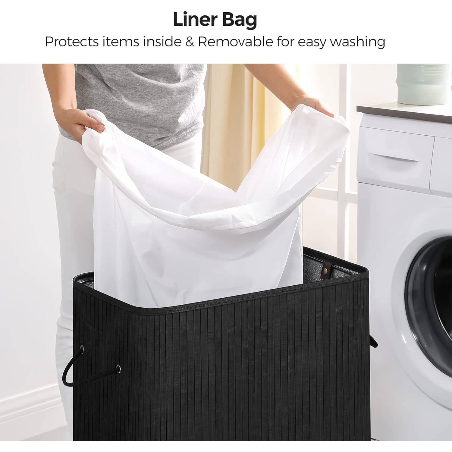 Liner Bag  
Protects items inside & Removable for easy washing