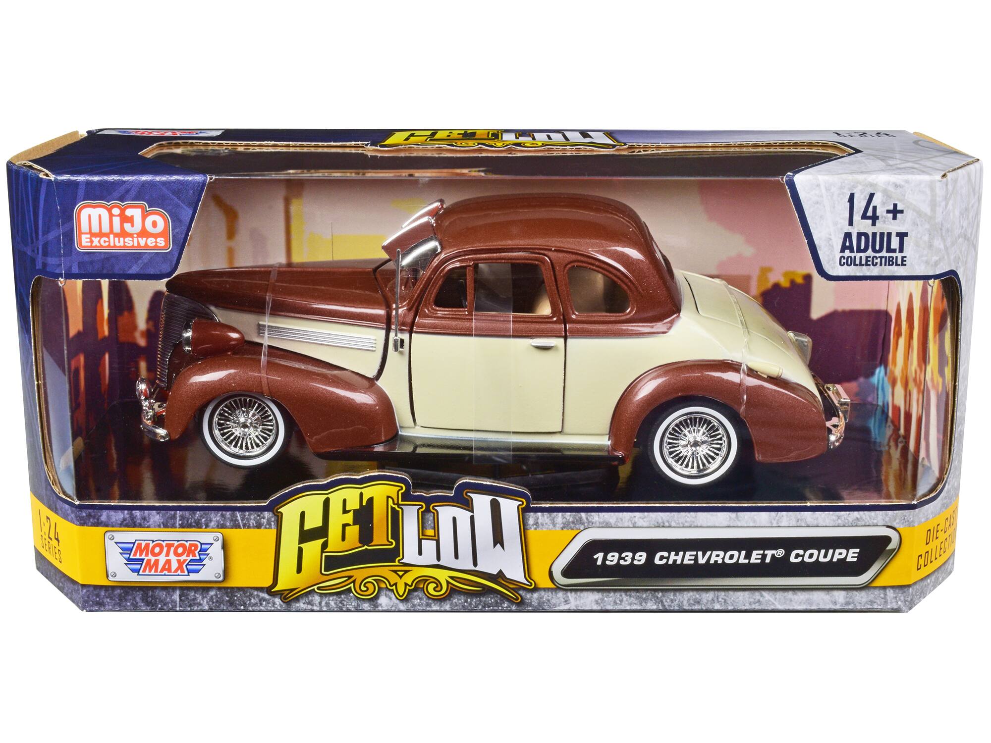 MORI LA MiJo Exclusives 14+ ADULT COLLECTIBLE 1:24 SERIES 83 MOTOR MAX GET LOW 1939 CHEVROLET COUPE D1E-CU3 DIE-CAST COLLECTIBLE