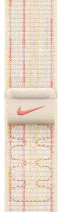 Apple - 42mm Nike Sport Loop - Starlight/Pink