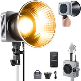 Neewer - HS200B 280W Bi-color COB LED Light, Bowens Mount - Silver
