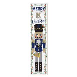 Jardine - Navy Midshipmen 11" x 46" Nutcracker Holiday Leaner Sign - White