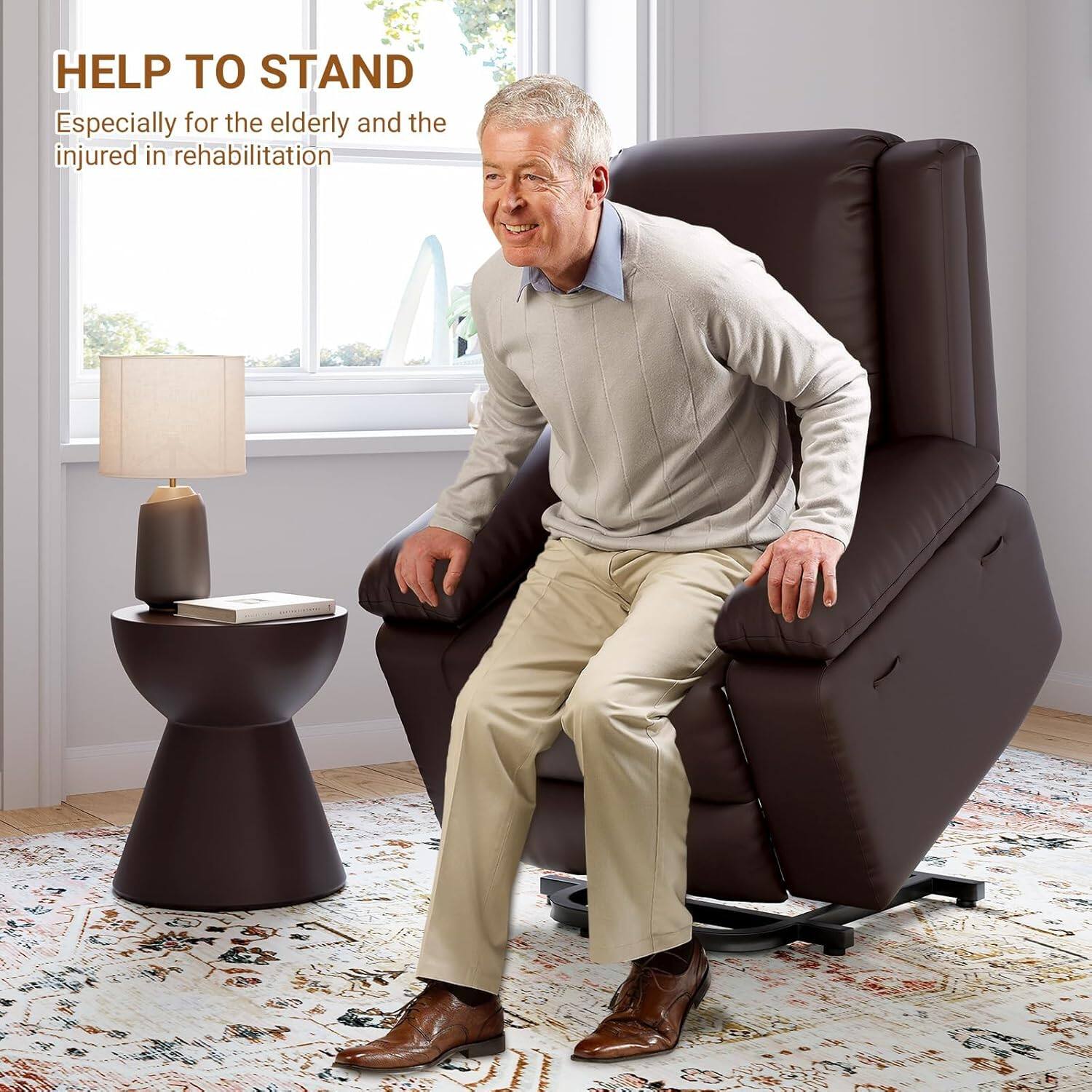 HELP TO STAND  
Especially for the elderly and the injured in rehabilitation