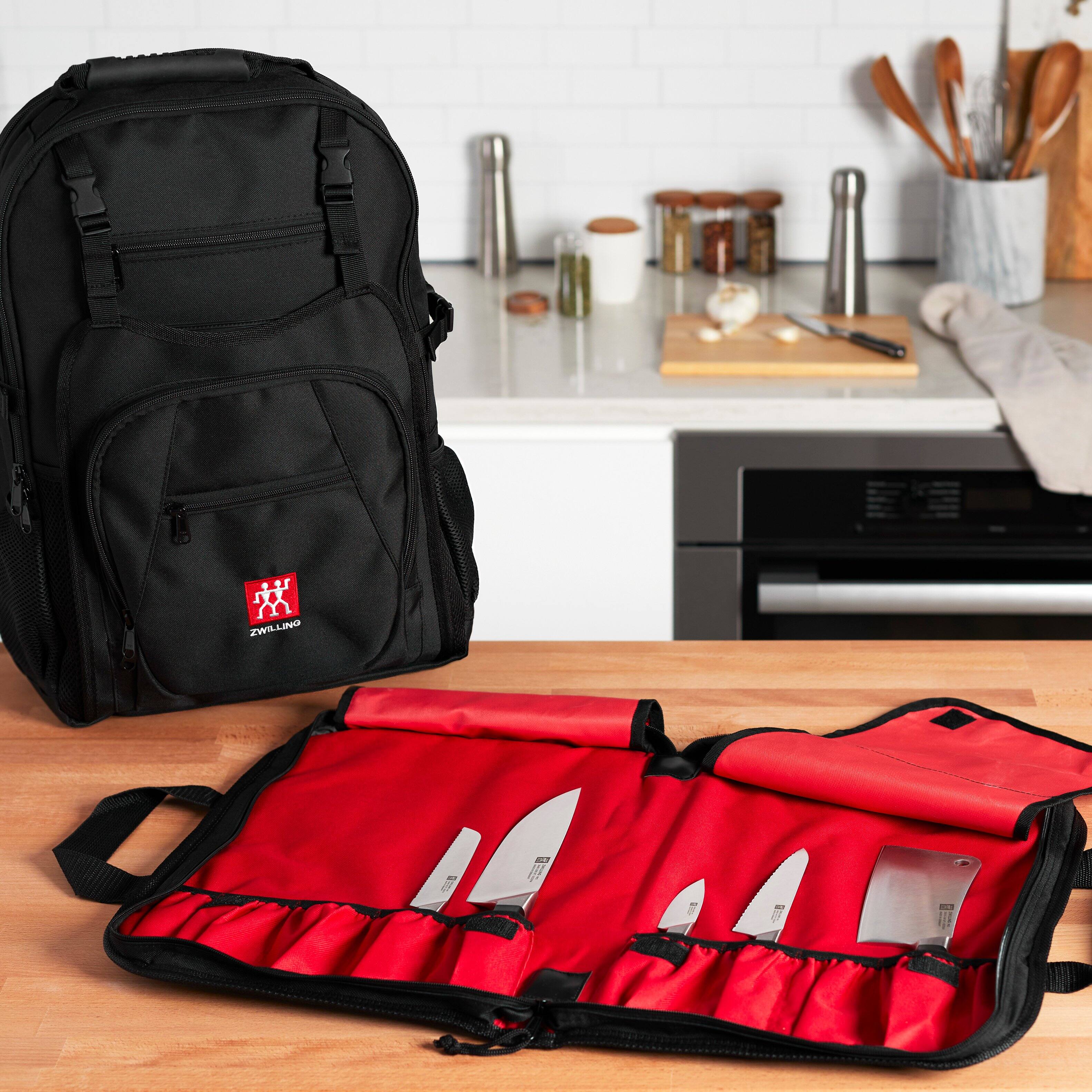 Alt View 6. ZWILLING - ZWILLING Knife Backpack with 10-pocket Knife Roll Insert - Black.