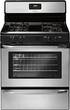Frigidaire - 4.2 Cu. Ft. Freestanding Gas Range - Silver/Black - Larger Front