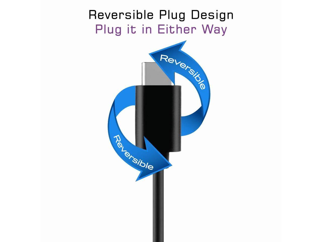 Reversible Plug Design  
Plug it in Either Way  
Reversible  
Reversible
