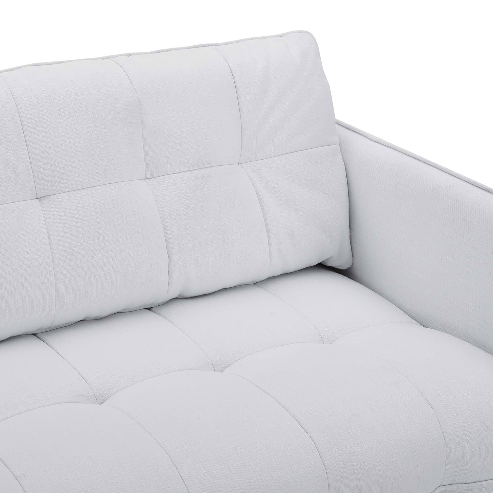 Alt View 6. Modway - Cameron Tufted Fabric Sofa by Modway - White.