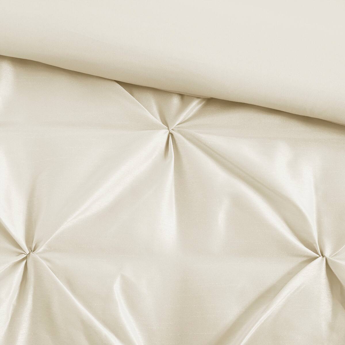 Alt View 4. Aukfa - 7 Piece Tufted Comforter Set King - Ivory.