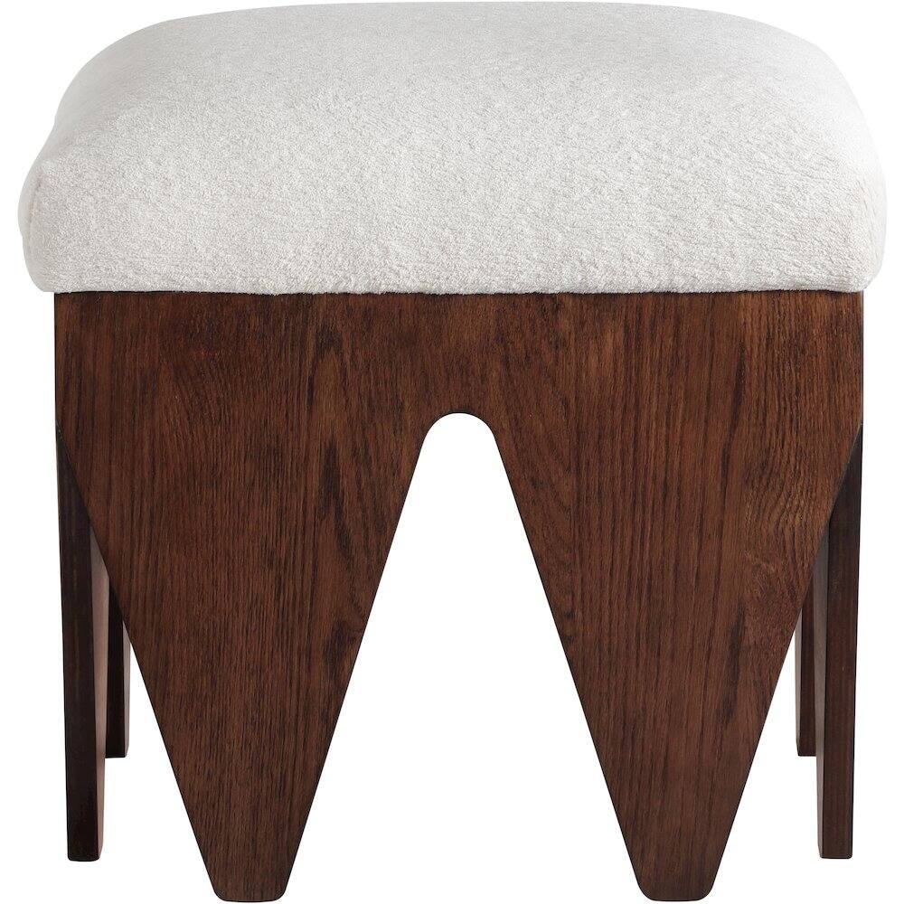Alt View 2. Meridian Furniture - Altair Cream Velour Fur Fabric Bench - Beige.