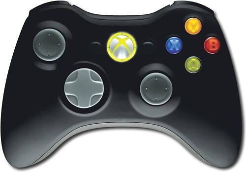 Front Standard. Microsoft - Refurbished 360 Wireless Controller - Black.