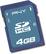 Angle Standard. PNY Technologies - 4GB Secure Digital High Capacity (SDHC) Class 2 Memory Card - Light Blue.