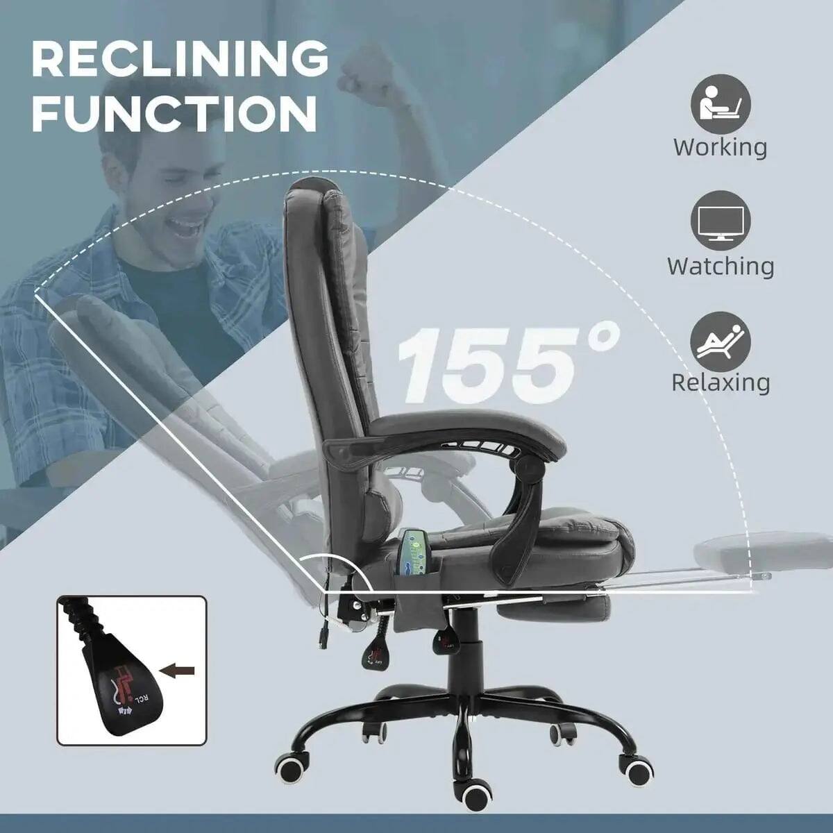 RECLINING FUNCTION

Working
Watching
Relaxing

155°
