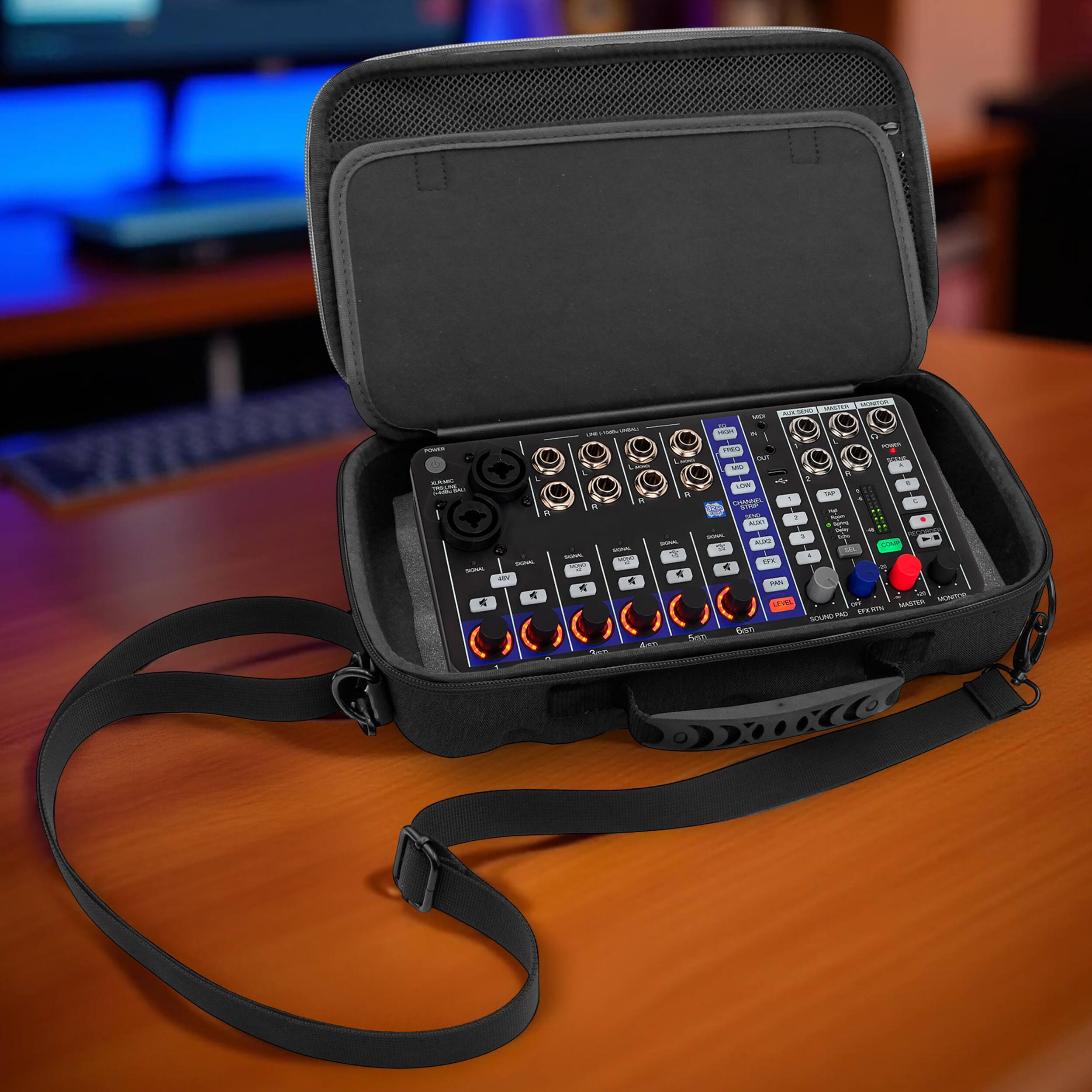 CASEMATIX Travel Case for Zoom LiveTrak L 6 Digital Mixer and
