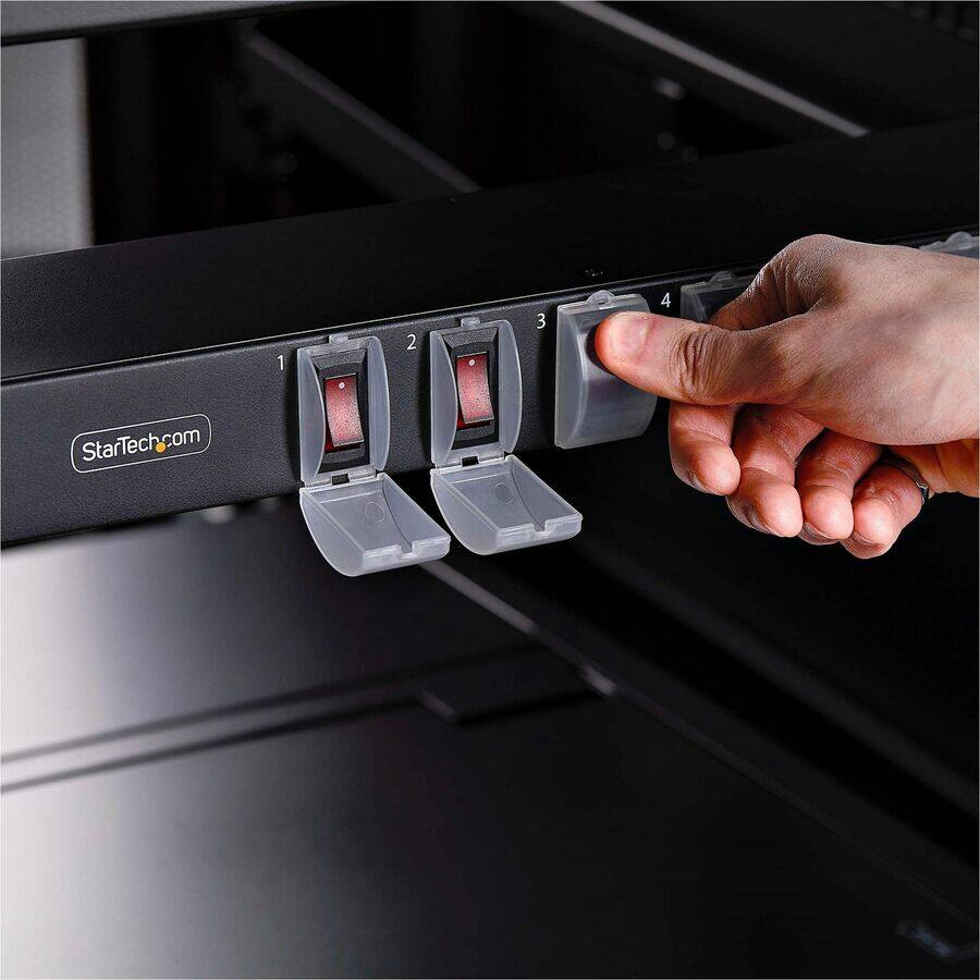 Startech 8 Outlet Horizontal Rack Mount PDU Black - Best Buy