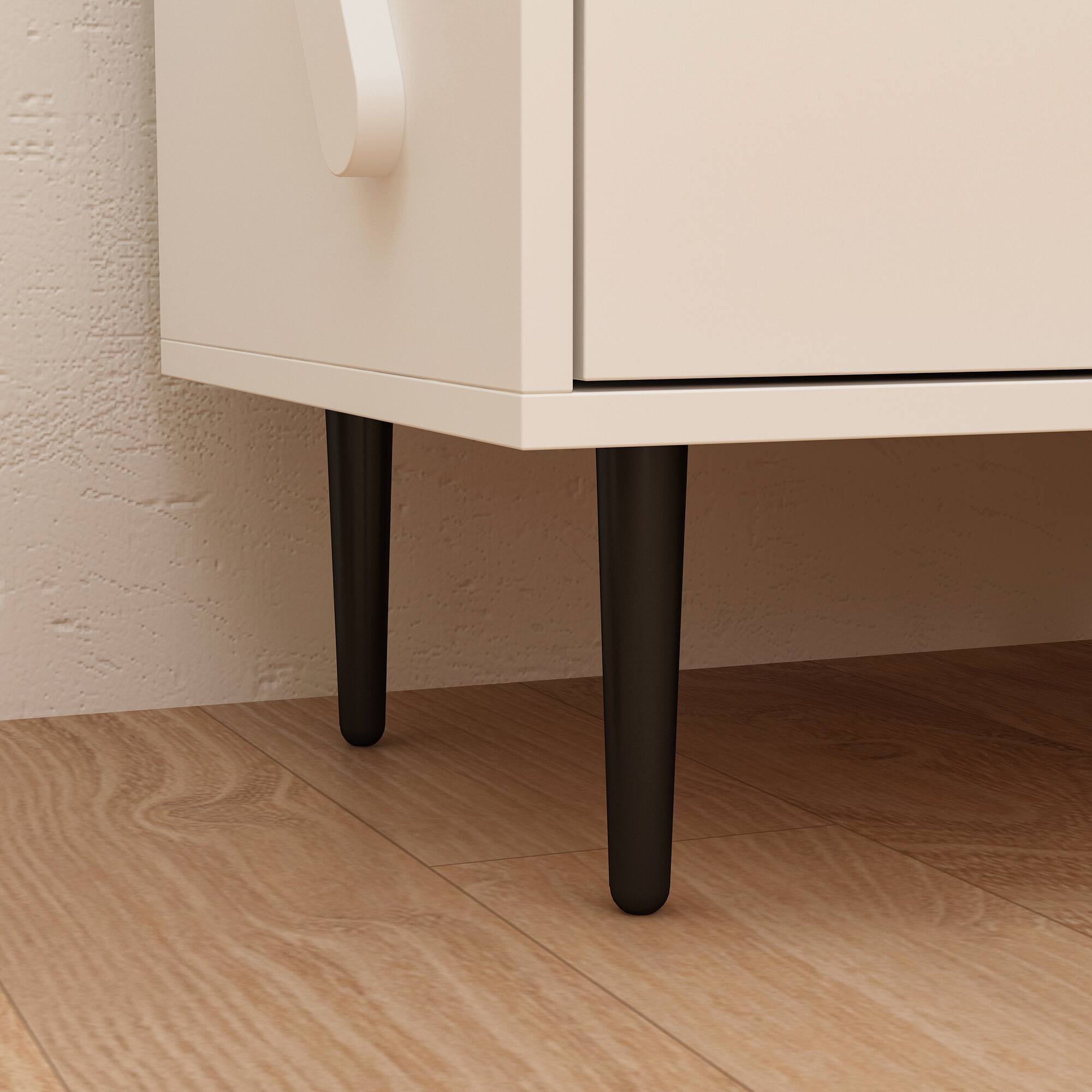 Alt View 5. FUFU & GAGA - FUFU&GAGA  Multi - Storage Nightstand: Press - Open & Robot - Chic Organizer - White.