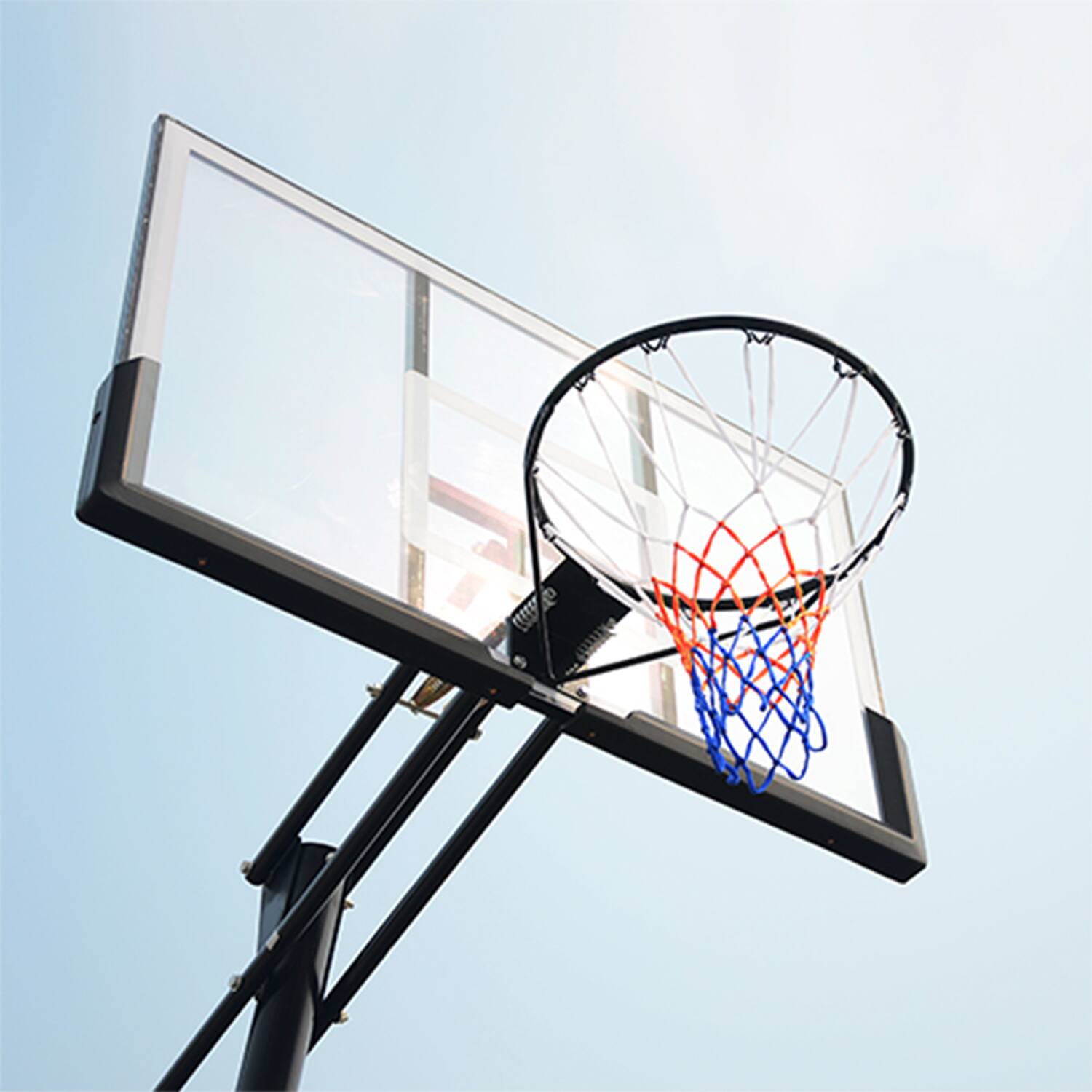 Alt View 2. Sugift - Portable Basketball Hoop System with 54 Inch Shatter-Proof Backboard and Adjustable 7.5 to 10 ft Height - Black.