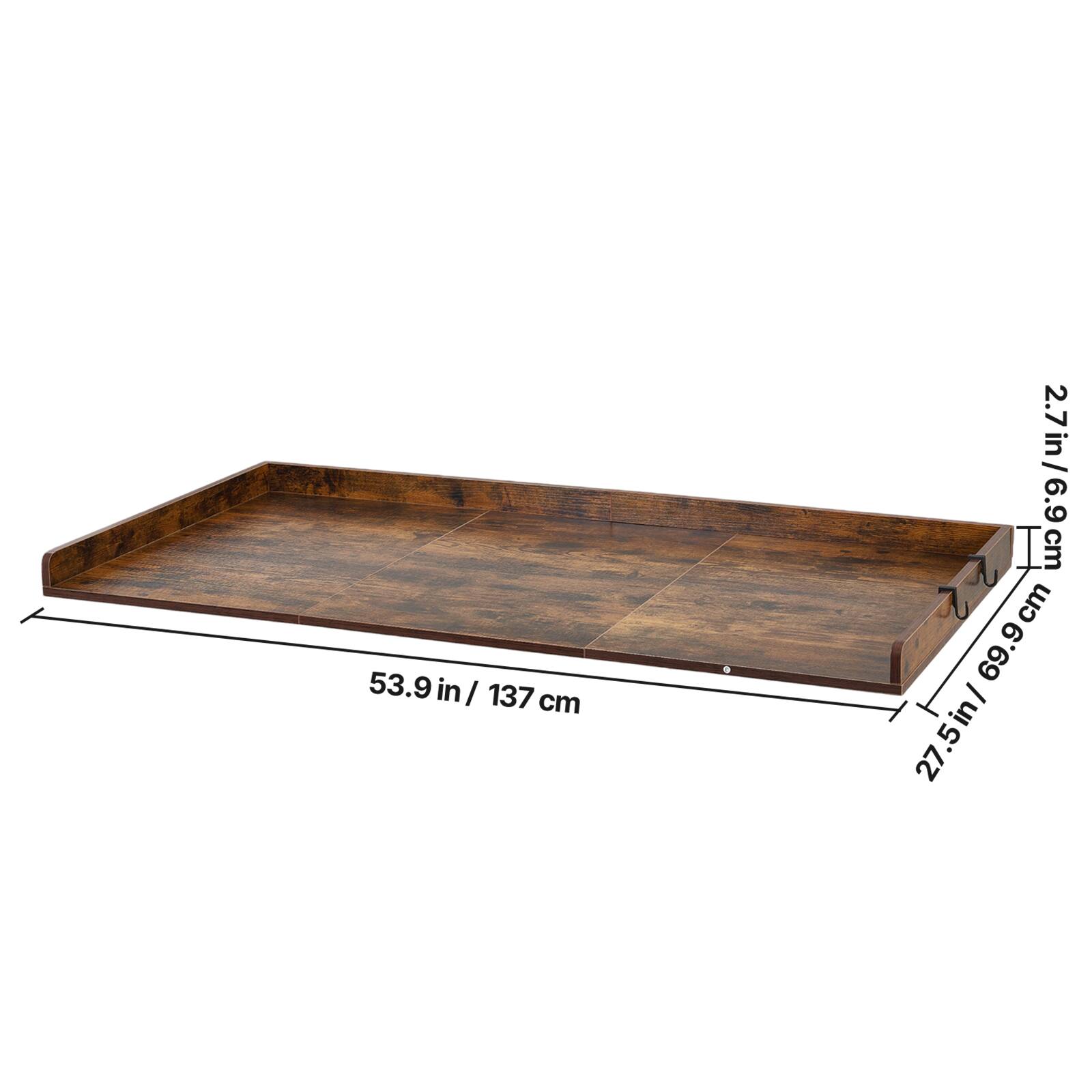 53.9 in / 137 cm  
2.7 in / 6.9 cm  
27.5 in / 69.9 cm  
2.7 in / 6.9 cm
