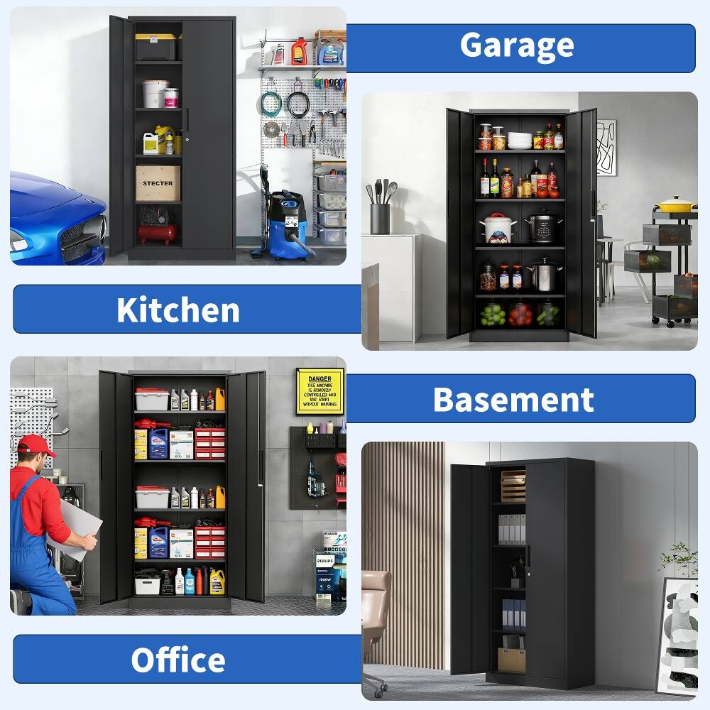 Garage  
Kitchen  
Basement  
Office
