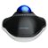 Back. Kensington - Orbit 72337 Optical Gaming Ambidextrous Mouse with Scroll Ring - Black and Blue.