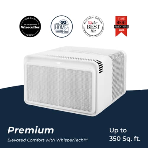 Windmill - WhisperTech 8,000 BTU Smart Window Air Conditioner with Inverter Technology - White