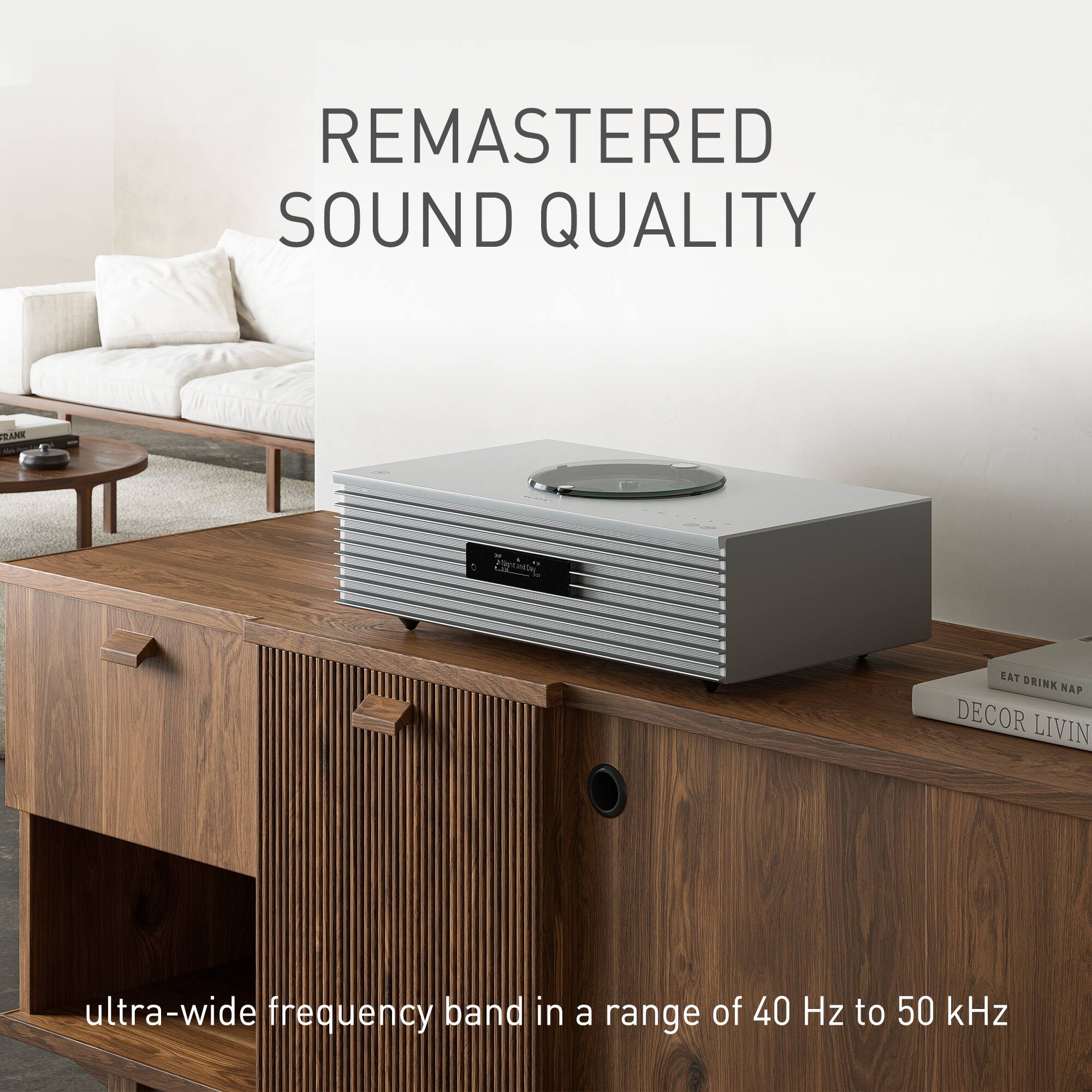 Front. Panasonic - Ottava All-in-One Music System SC-C65 - Silver.