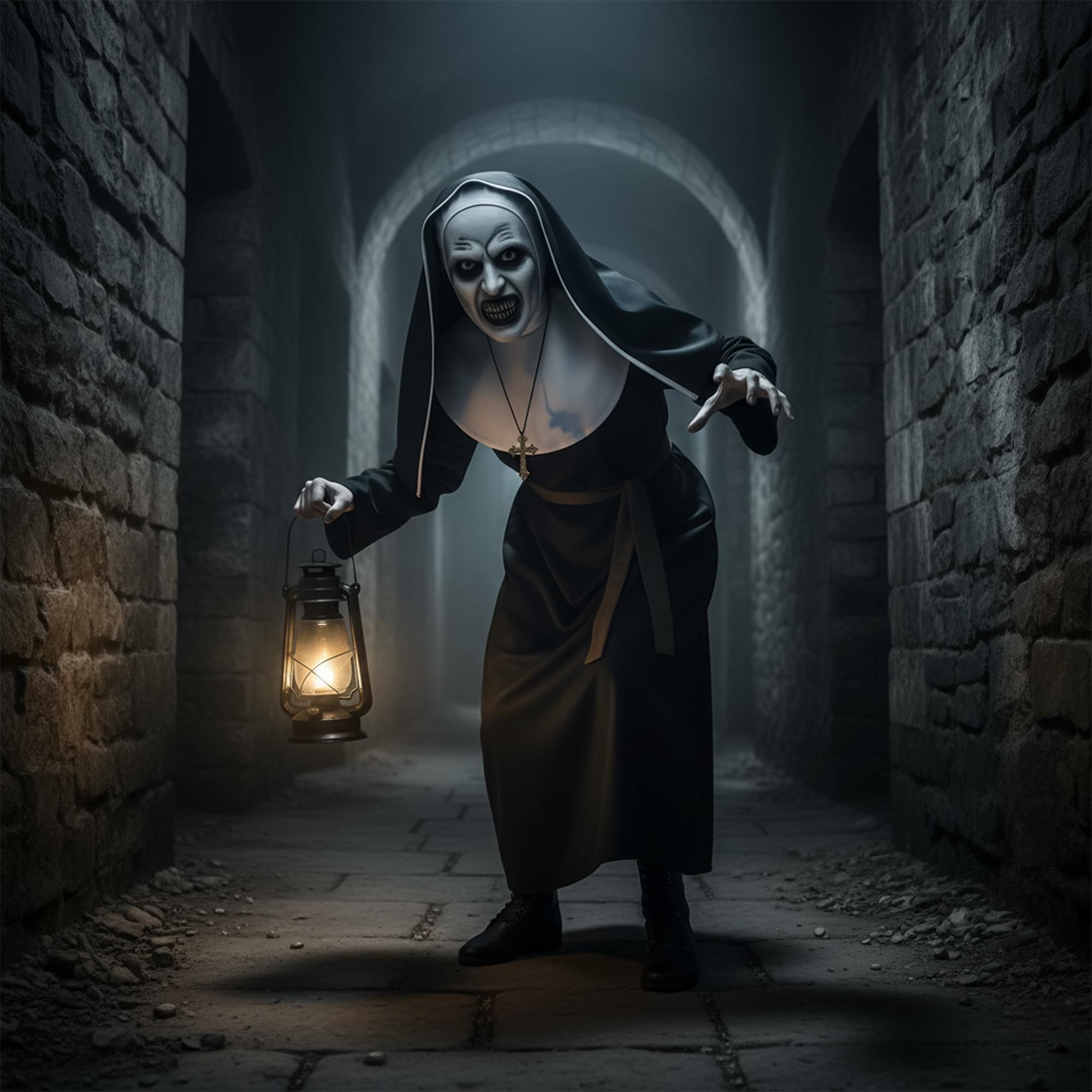 Alt View 4. Smiffys - The Nun Valek Adult Costume Medium - Multi-Colored.