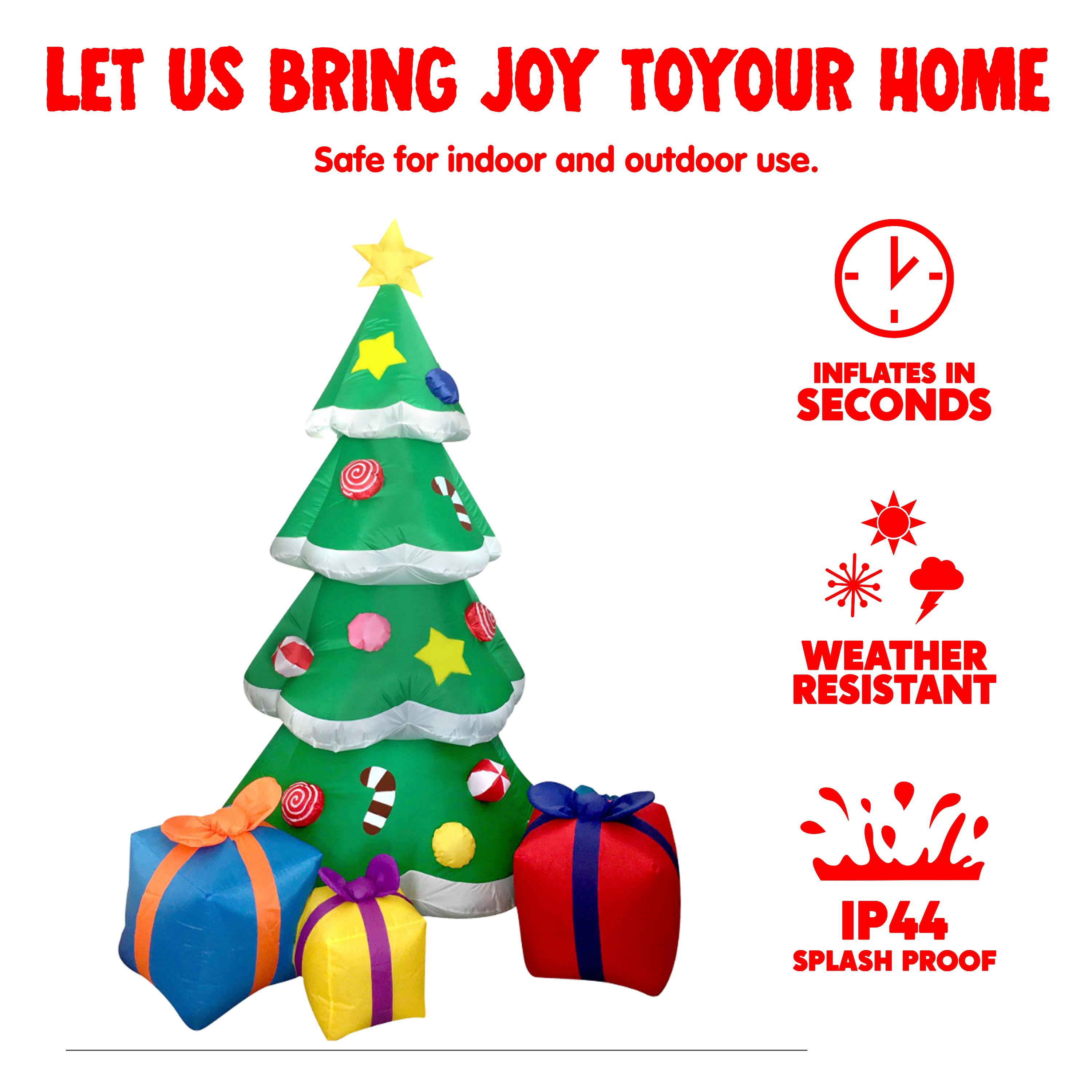 LET US BRING JOY TO YOUR HOME  
Safe for indoor and outdoor use.  
INFLATES IN SECONDS  
WEATHER RESISTANT  
IP44 SPLASH PROOF