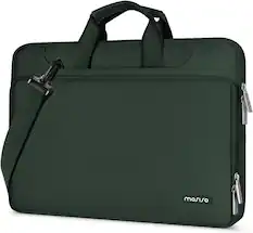 Front. mosiso - 360 Protective Laptop Bag 17.3 inch, Computer Carrying Case with Shoulder Strap for Dell XPS/HP Pavilion/Acer/Alienware - Emerald Green.