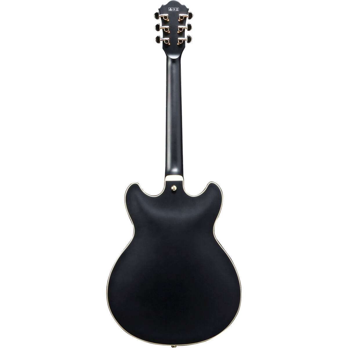 Alt View 2. Ibanez - Ibanez AS Artcore AS73G Electric Guitar, Bound Rosewood Fretboard, Black Flat.