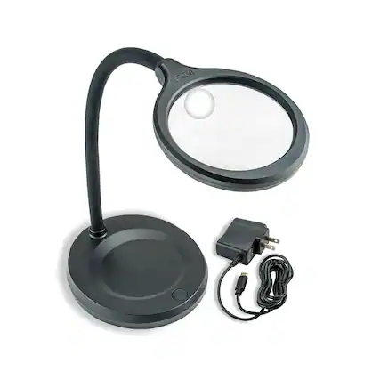 Front. Carson - DeskBrite 300 2x Aspheric COB LED Desk Magnifier, 5x Spot Lens.