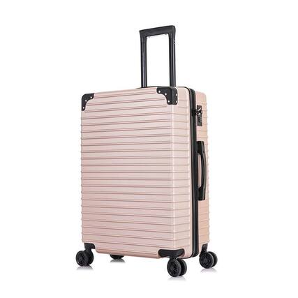 Front. Dapper Styles - Rodez Hardside Luggage 𝐋𝐈𝐆𝐇𝐓𝐖𝐄𝐈𝐆𝐇𝐓 𝐃𝐔𝐑𝐀𝐁𝐋𝐄 lightweight engineered material - Champagne-3 Piece Set(20/24/28).