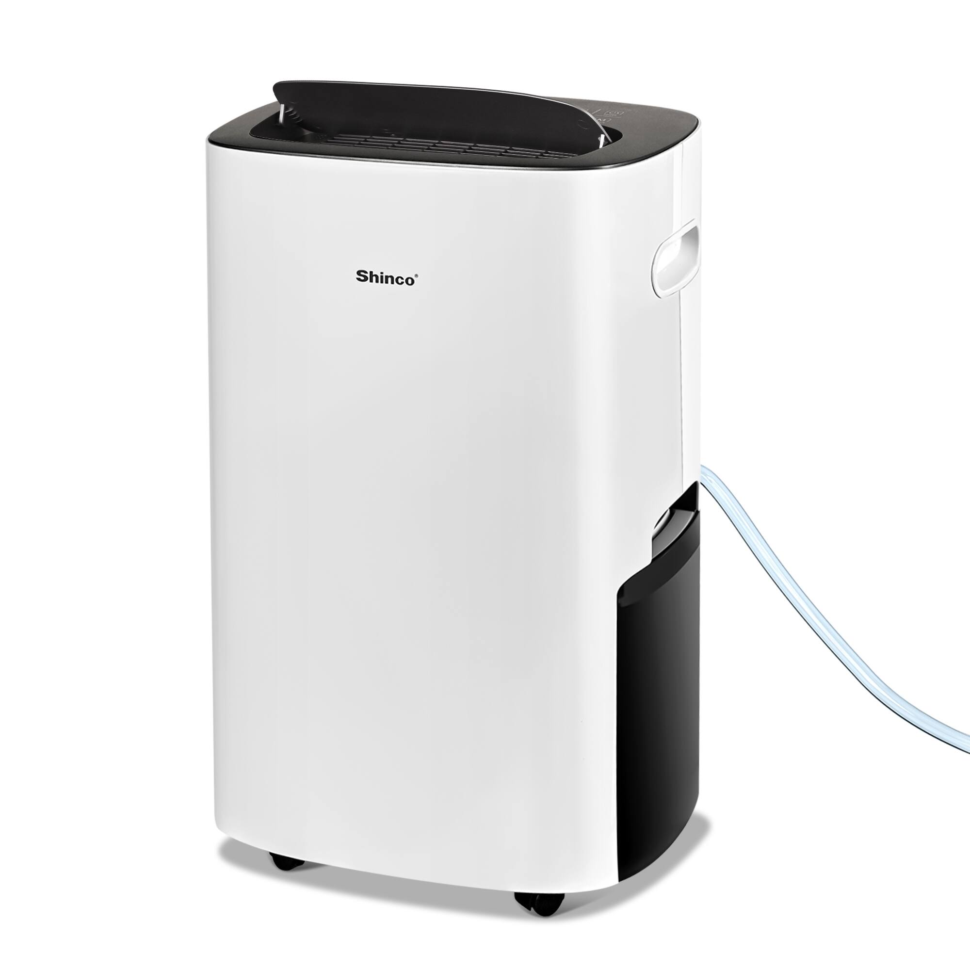 Edendirect - 85 pt. 5,000 sq.ft. Portable Dehumidifier in White, with Auto Defrost, Variable Speeds, Continuous Run, 24H Timer