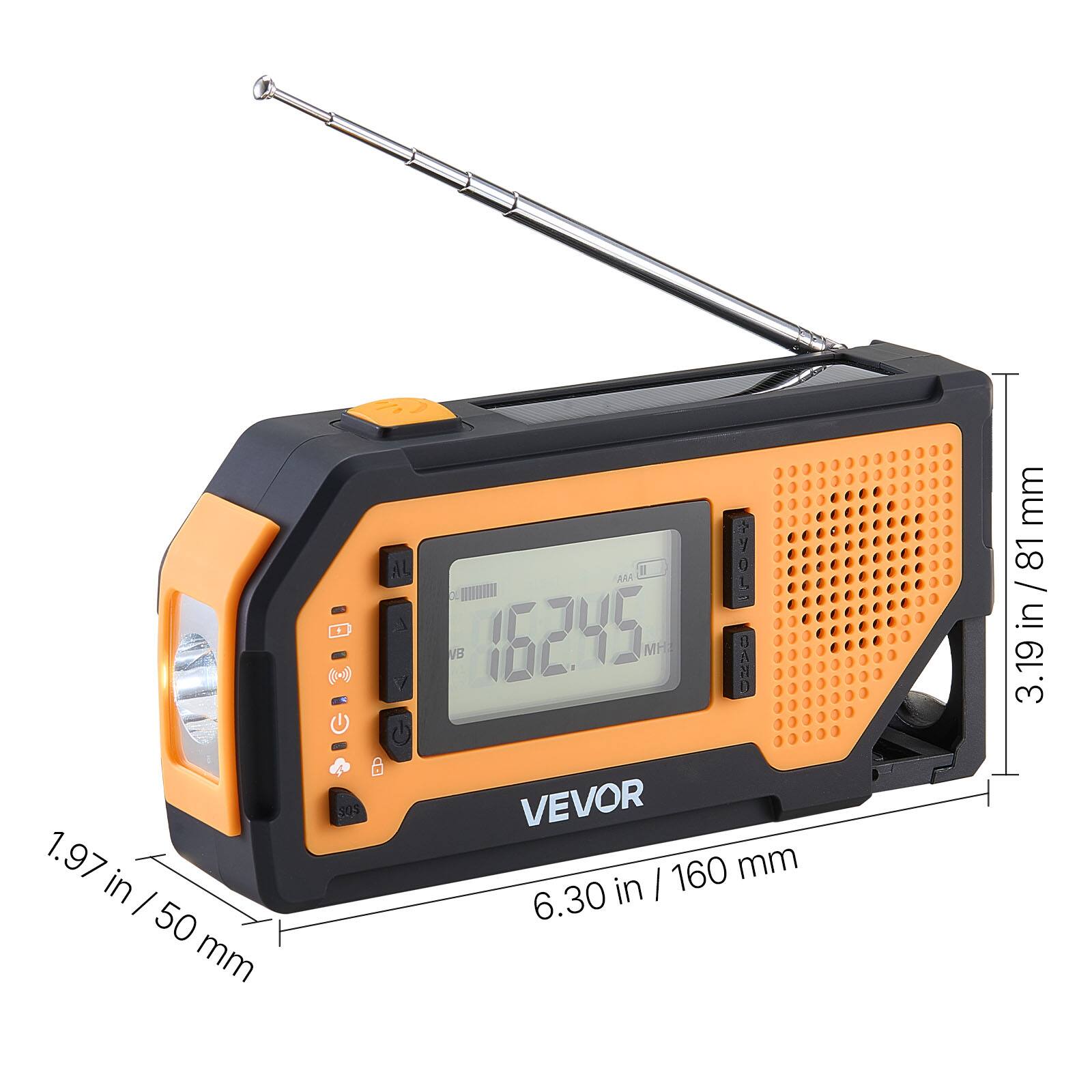 1.97 in / 50 mm  
3.19 in / 81 mm  
6.30 in / 160 mm