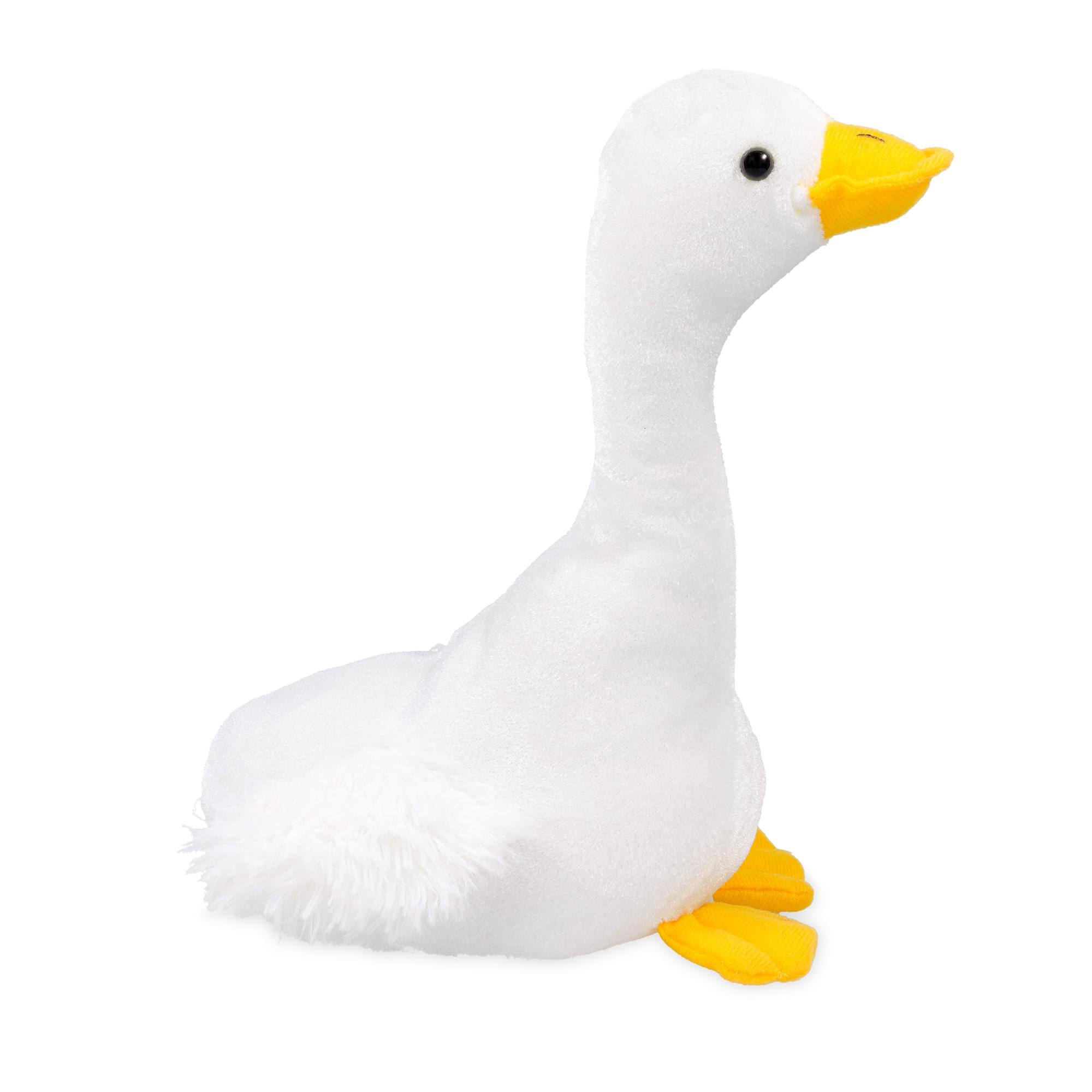 Alt View 3. Hunson - Farm Animals 6 Inch Plush | Goose - White.