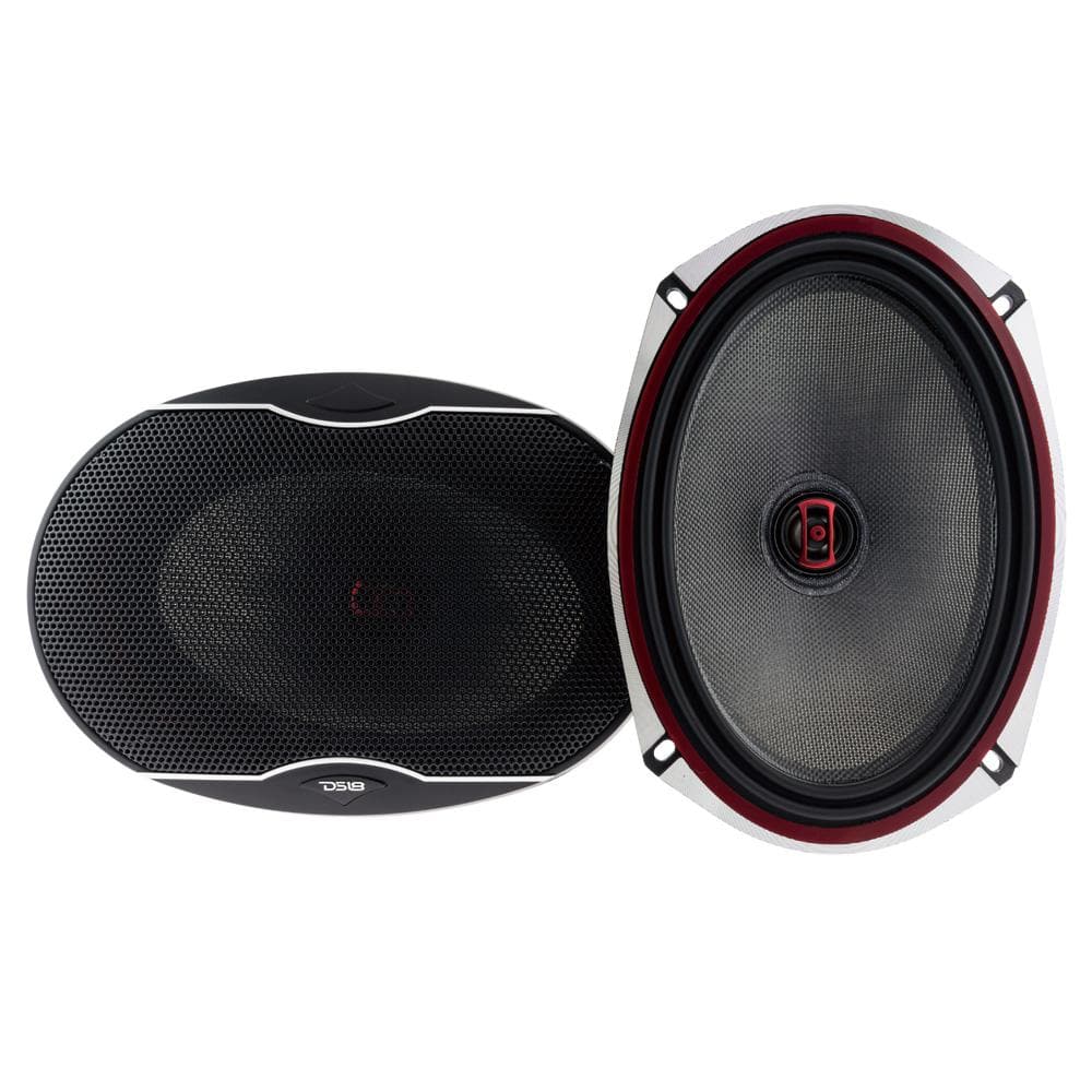 Alt View 1. DS18 Audio - EXL 6x9" 2-way Coaxial Speaker with Built-in Driver and Grille, 160W RMS 3-Ohm.