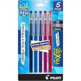 Pilot - FriXion Colorsticks Erasable Gel Pens, Fine Point, 5/Pack - Assorted Ink