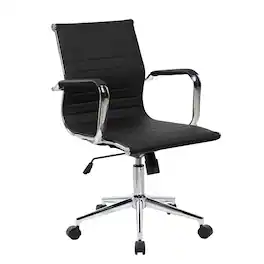 Forest'nSky - Techni Mobili Executive Office Chair, Medium Back & Adjustable Height - Black