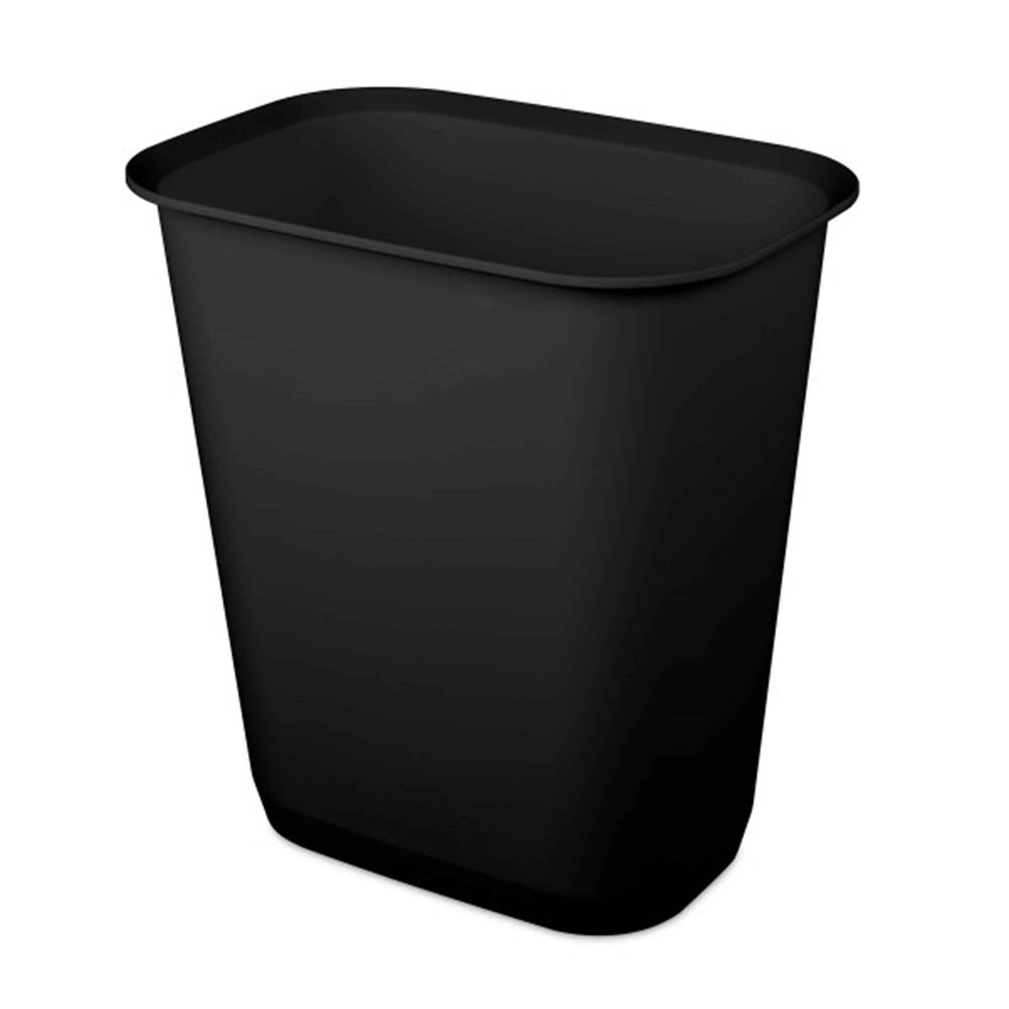 Alt View 1. Sterilite - Sterilite Rectangular Wastebasket 9 Gallon Open Top Trash Bin, 6 Pack, Black - Black.