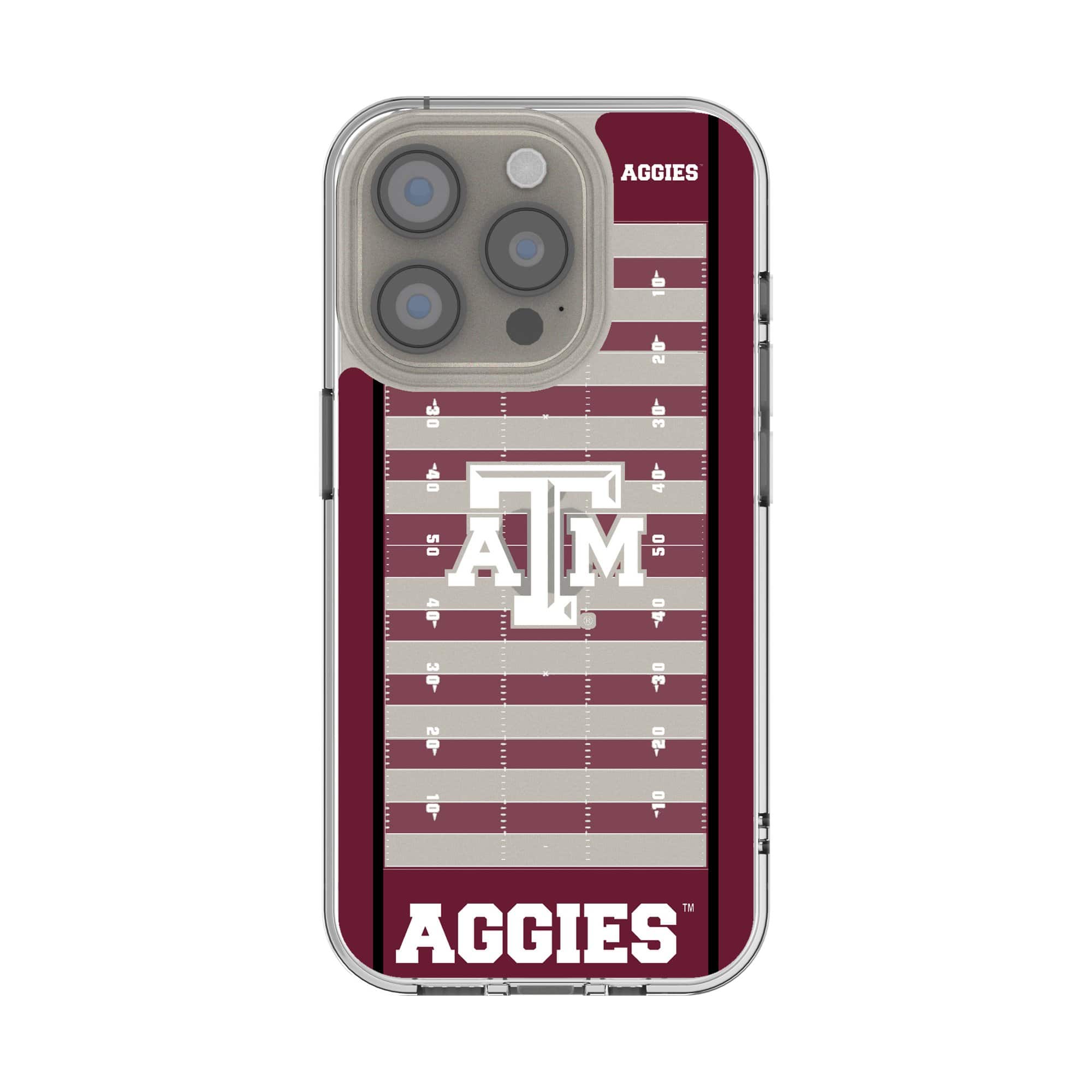 Keyscaper - NCAA - Texas A&M Aggies iPhone Clear Football Field Design Case - 16 Pro - Multicolor price history on PriceWatchPro