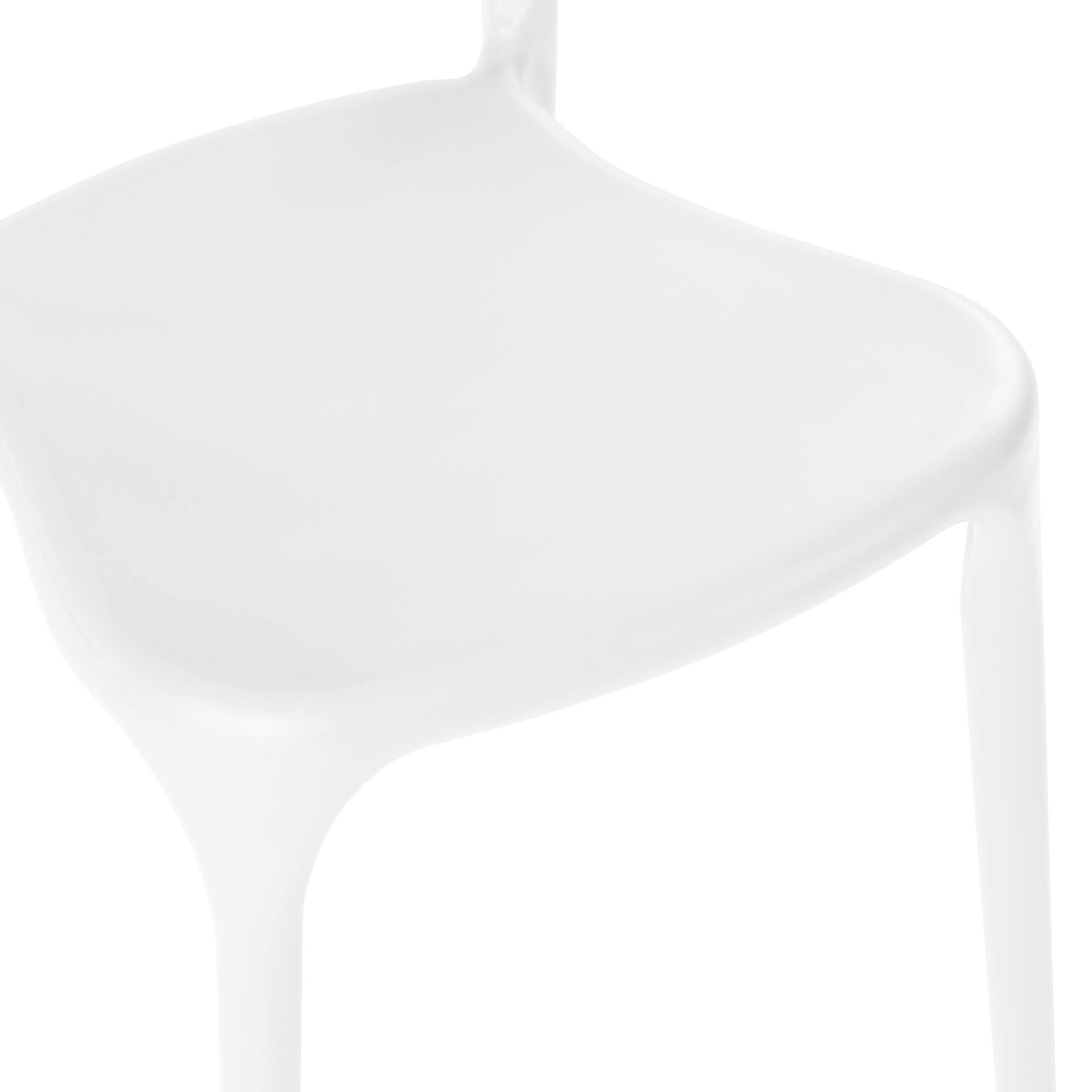 Alt View 4. WestinTrends - WestinTrends Playa Modern Stackable Resin Plastic Patio Dining Chair (Set of 2) - White.